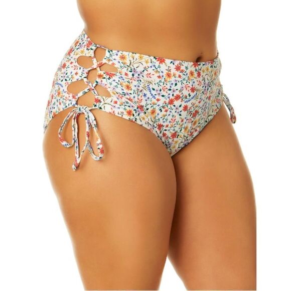 Women's Highwaist Side Cut Out Swim Bottom Swimsuit Bathing Suit Size 3X - Picture 7 of 8